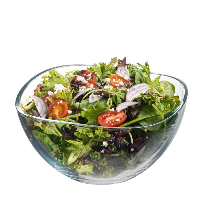Vikko Serving Bowls, 63.5 Ounce Large Salad Bowls for Parties and Every Day, Beautiful Wavy Designed Serving Bowl for Entertaining, Elegant Big Bowl For Salads, Pasta, Fruit, Microwave and Dishwasher Safe - Image 1